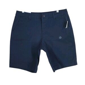 Aerospostale Classic Chino Short 9.5" Mens 31 Navy Blue Stretch NWT